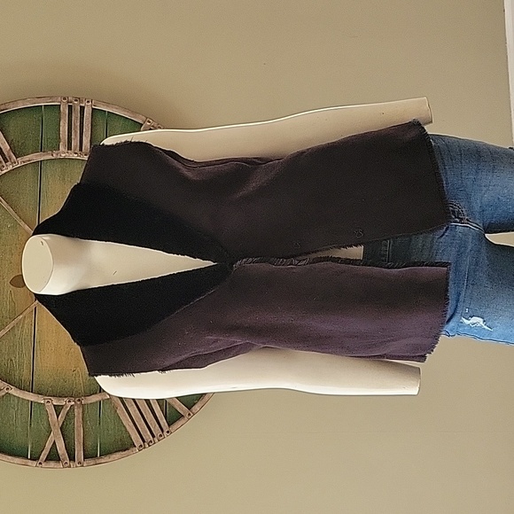 Vintage Lauren faux suede and fur vest - Picture 1 of 10